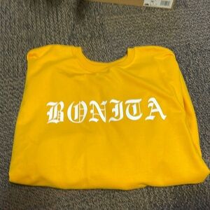 Crew neck sweater yellow